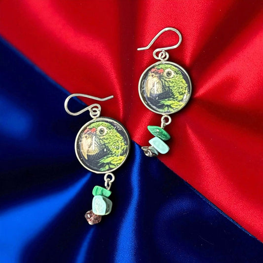 Aretes Cotorra de Puerto Rico - Raíces de Mi Isla