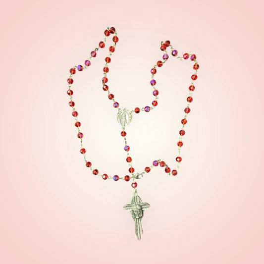 Rosario con cruz con cara De Cristo