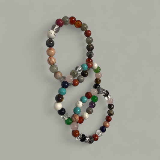 Pulsera de Piedras Variadas de 8mm
