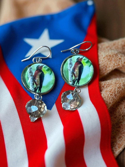 Aretes Carpintero en Bosque - Raíces de Mi Isla