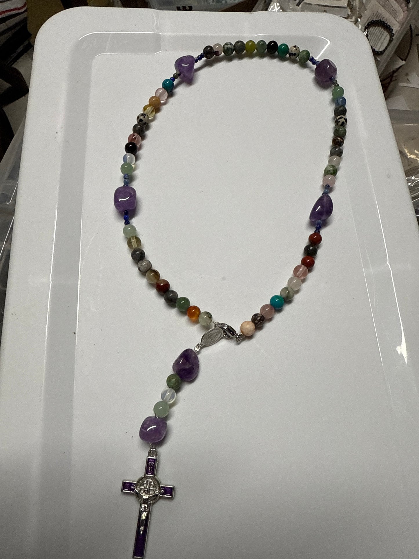 Rosarios de cuarzo multi colores