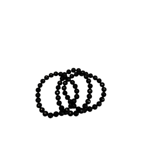 Pulsera Ónix Negro Facetada 8mm