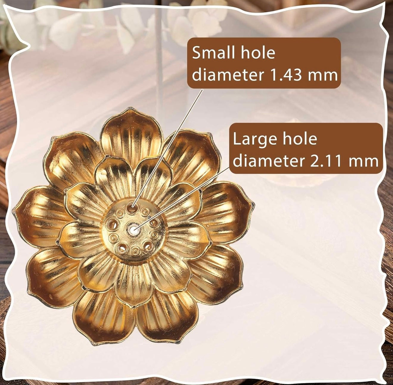 Portaincienso de Loto Dorado