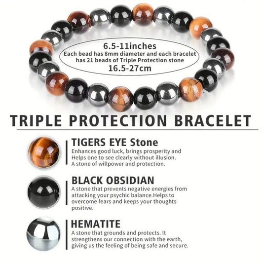 Pulsera de Triple Protección 8mm