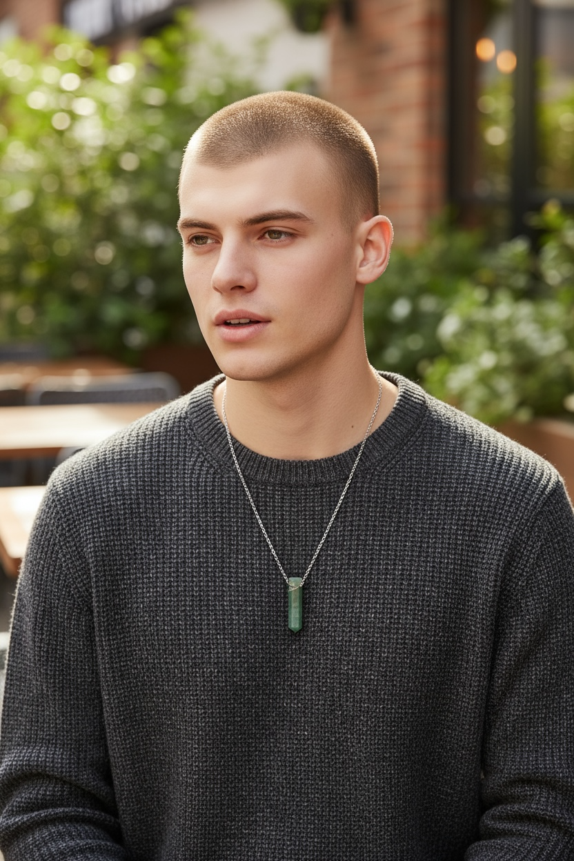 Collar de Jade con Forma de Lápiz