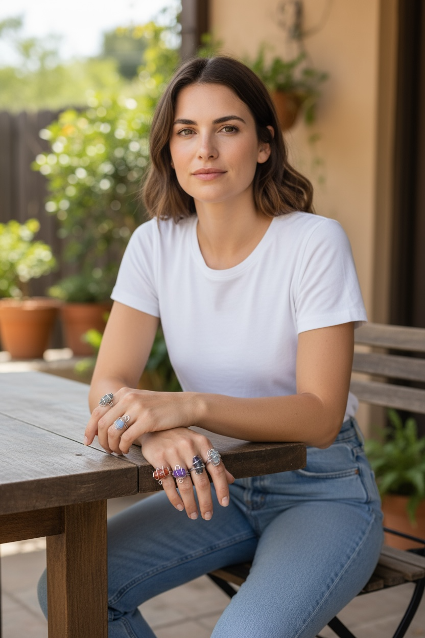 Anillos Variados en Piedras de Cuarzo
