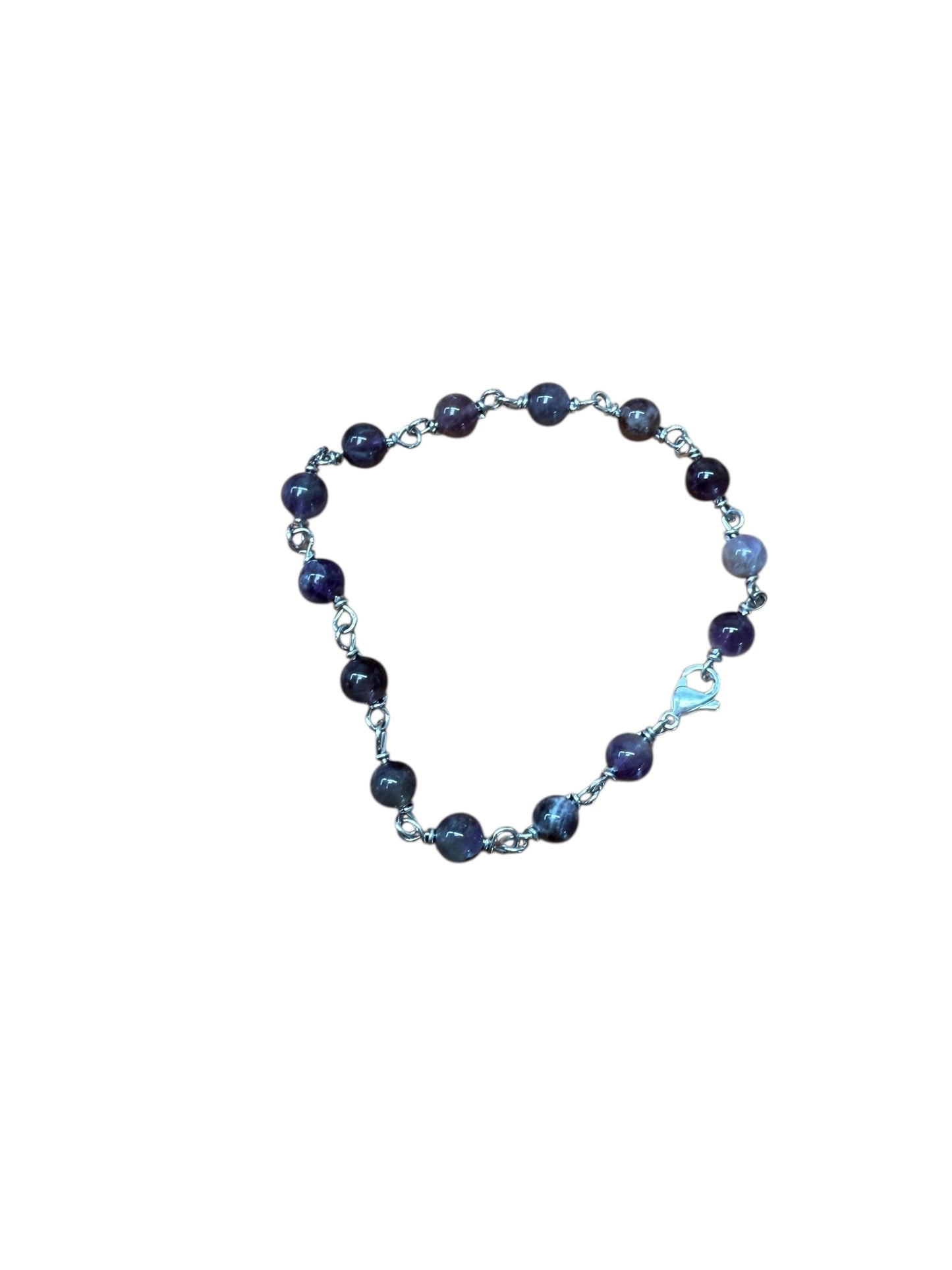 Pulsera de Nudo en Alambre - Piedras Naturales 6mm