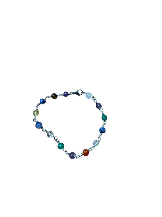 Pulsera de Nudo en Alambre - Piedras Naturales 6mm