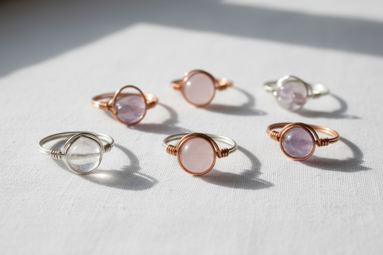 Anillos en alambrado sencillos