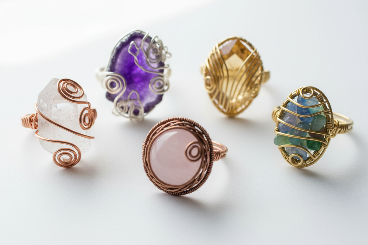 Anillos en alambrado