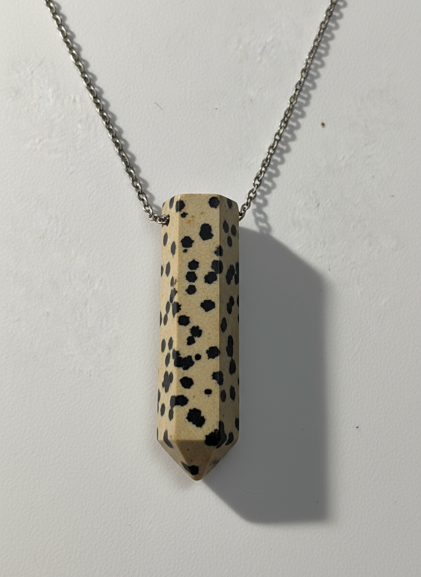 Collar Lápiz Jaspe Dálmata