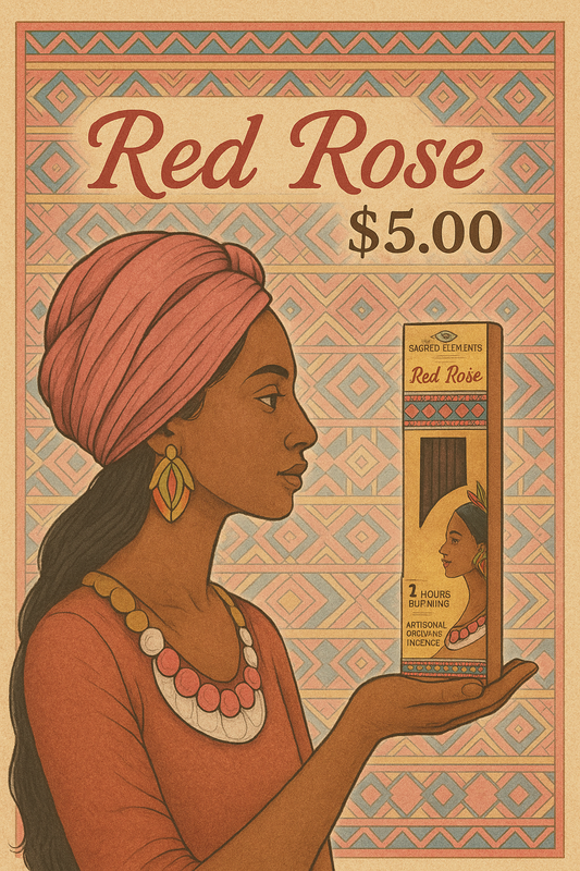 Imagen promocional Red Rose con la misma mujer del empaque