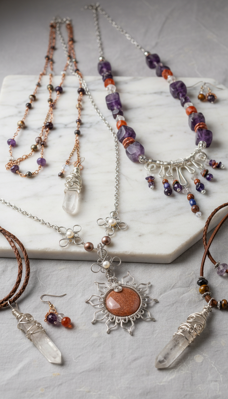 Sets de Joyería con Piedras Naturales